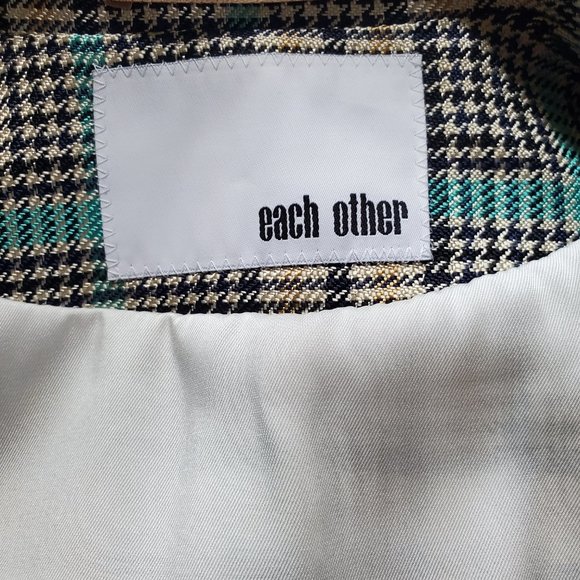 NWOT EACH X OTHER LONG PLAID DUSTER COAT - Picture 9 of 10